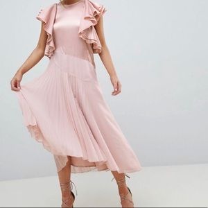 ASOS Midi dress with ruffle sleeves